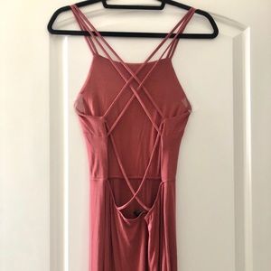 forever 21 open back maxi dress (mauve)